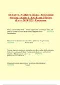 NUR 2571 / NUR2571 Exam 2: Professional Nursing II Exam 2 / PN2 Exam 2 Review (Latest 2024/2025) Rasmussen
