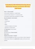 Family Medicine EOR&colon; ENOT&sol;Ophthalmology &lpar;Smarty PANCE&rpar; Exam Questions and Answers 100&percnt; Pass &vert; Latest Version