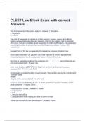 CLEET Law Block Exam with correct Answers 2024
