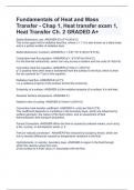 Fundamentals of Heat and Mass Transfer - Chap 1, Heat transfer exam 1, Heat Transfer Ch. 2 GRADED A+
