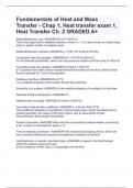 Fundamentals of Heat and Mass Transfer - Chap 1&comma; Heat transfer exam 1&comma; Heat Transfer Ch&period; 2 GRADED A&plus;