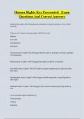 Human Rights Key Forecasted Exam  Questions And Correct Answers