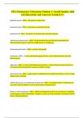 NES Elementary Education Subtest 1&colon; Social Studies &lpar;full set&rpar; Questions and Answers Graded A&plus;