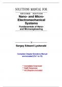 Solutions for Nano- and Micro-Electromechanical Systems, 2nd Edition Lyshevski (All Chapters included)