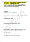 N320 Exam #2 Fluids and Electrolytes Exam Questions and Answers Latest Update,RATED A+.