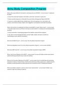 Army Body Composition Program Questions and answers latest update 2024