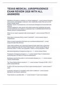 TEXAS MEDICAL JURISPRUDENCE EXAM REVIEW 2020 WITH ALL ANSWERS