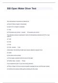 SSI Open Water Diver Test Questions and Answers Graded A