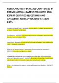 RETA CARO TEST BANK ALL CHAPTERS (1-9)  EXAMS (ACTUAL) LATEST 2024 WITH 100+  EXPERT CERTIFIED QUESTIONS AND  ANSWERS I ALREADY GRADED A+ 100% PASS 