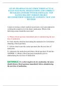 ATI RN PHARMACOLOGY PROCTORED ACTUAL EXAM TEST BANK 350 QUESTIONS AND CORRECT DETAILED ANSWERS WITH RATIONALES TOP RATED 2024-2025 VERSION HIGHLY RECOMMENDED VERSION BY EXPERTS &vert; NEW AND REVISED