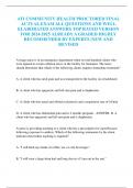 ATI COMMUNITY HEALTH PROCTORED FINAL ACTUAL EXAM ALL QUESTIONS AND WELL ELABORATED ANSWERS TOP RATED VERSION FOR 2024-2025 ALREADY A GRADED HIGHLY RECOMMENDED BY EXPERTS &vert;NEW AND REVISED