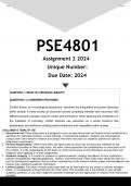PSE4801 Assignment 2 &lpar;ANSWERS&rpar; 2024 - DISTINCTION GUARANTEED