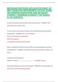 MICHIGAN PESTICIDE APPLICATOR RIGHT OF  WAY EXAM 2024-2025 NEWEST ACTUAL EXAM  450 VERIFIED QUESTIONS AND DETAILED  CORRECT ANSWERS ALREADY TOP RAKED  A&plus; BY EXPERTS&period;