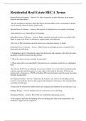 Residential Real Estate RECA Terms