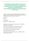 ATI NUTRITION PROCTORED EXAM 2019 ALL 70 QUESTIONS AND WELL ELABORATED ANSWERS TOP RATED VERSION FOR 2024-2025 ALREADY A GRADED HIGHLY RECOMMENDED VERSION BY EXPERTS&vert;NEW AND REVISED
