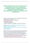 NREMT &vert; NREMT FINAL EXAM TEST BANK ALL QUESSTIONS AND WELL ELABORATED ANSWERS ALREADY A GRADED TOP RATED VERSION FOR 2024-2025 HIGHLY RECOMMENDED VERSION BY EXPERTS &vert; NEW AND REVISED