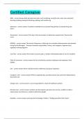 Certified Caregiver Questions and answers latest update 2024 