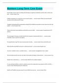 Bankers Long-Term Care Exam Questions and answers latest update 2024 