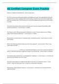 AZ Certified Caregiver Exam Practice Questions and answers latest update 2024 
