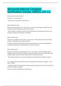 Advanced National Caregiver Certification Course&period; &lpar;ANCC&rpar;&period; CH 1-3 Questions and answers latest update 2024 