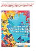 Test bank Varcarolis Foundations of Psychiatric Mental Health Nursing 9th Edition All Chapters Covered Complete Guide Newest Latest 2023 Updated Questions And Correct Answers