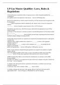 LP Gas Master Qualifier&colon; Laws&comma; Rules &  Regulations