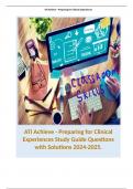 ATI Achieve - Preparing for Clinical Experiences Study Guide Questions with Solutions 2024-2025.