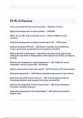 PHTLS Review Questions with correct Answers Latest 2024/2025( A+ GRADED 100% VERIFIED).