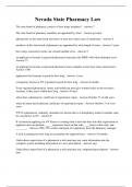 Nevada State Pharmacy Law