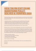 HESI 799 RN EXIT EXAM QUESTIONS FULLY  SOLVED & VERIFIED 2024