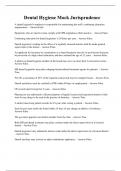 Dental Hygiene Mock Jurisprudence