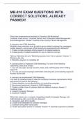 MB-910 EXAM QUESTIONS WITH CORRECT SOLUTIONS&comma; ALREADY PASSED&excl;&excl;