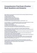 Comprehensive Final Exam (Practice Book Questions and Answers)