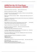 AORN Peri-Op 101 Final Exam Questions and answers &vert; 2024&sol;25