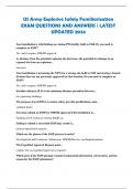 US Army Explosive Safety Familiarization EXAM QUESTIONS AND ANSWERS &vert; LATEST UPDATED 2024