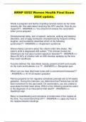 NRNP 6552 Women Health Final Exam 2024 update&vert; 1&period; Sheila is pregnant and fearful of getting cervical cancer as her sister recently did&period; She asks about receiving the HPV vaccine&period; How do you respond&quest; A&period; "As long as you're in your first trimester&comma; the