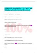 2024 NFHS Baseball Part I & Part II Test With Complete Solutions| Graded A+