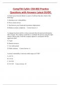CompTIA CySA&plus; CS0-002 Practice  Questions with Answers Latest GUIDE&period;