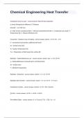 Chemical Engineering Heat Transfer exam with correct answers
