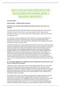 EDUC 6733 ACTION RESEARCH FOR  EDUCATORS DISCUSSION WEEK 1  WALDEN UNIVERSITY&period;