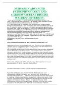 NURS 6501N ADVANCED  PATHOPHYSIOLOGY AND  CARDIOVASCULAR DISEASE  WALDEN UNIVERSITY&period;