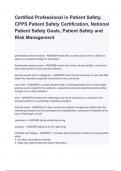 Certified Professional in Patient Safety&comma; CPPS Patient Safety Certification&comma; National Patient Safety Goals&comma; Patient Safety and Risk Management