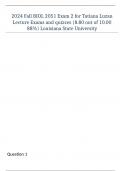 2024 Fall BIOL 2051 Exam 2 for Tatiana Luzan Lecture Exams and quizzes (8.80 out of 10.00 88%) Louisiana State University