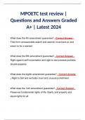 MPOETC test review | Questions and Answers Graded A+ | Latest 2024
