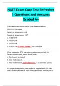 NATE Exam Core Test Refresher | Questions and Answers Graded A+