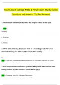 NUR 2356 / NUR2356: Multidimensional Care I / MDC 1 Final Exam Study Guide Questions and Answers (2024 / 2025) | 100% Verified Answers