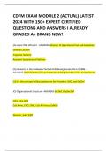 CDFM EXAM MODULE 2 &lpar;ACTUAL&rpar; LATEST  2024 WITH 150&plus; EXPERT CERTIFIED  QUESTIONS AND ANSWERS I ALREADY  GRADED A&plus; BRAND NEW&excl;