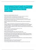 Government Travel Card 101 &lpar;Version 2&period;03&rpar; QUESTIONS WITH COMPLETE 100&percnt; VERIFIED SOLUTIONS 2024&sol;2025