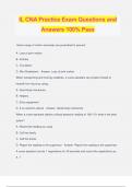 IL CNA Practice Exam Questions and Answers 100&percnt; Pass