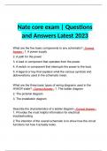 Nate core exam | Questions and Answers Latest 2023